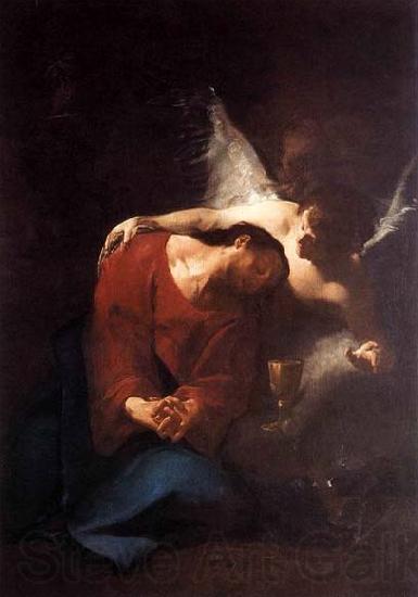 Paul Troger Christ Comforted by an Angel Norge oil painting art